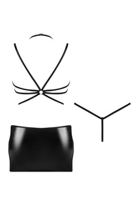 Black Eco-Leather Dress Eclipse – Bold Style and Chic