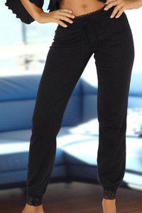 Luxury Black Cotton Pajamas Margot – Perfect for Evening Relaxation