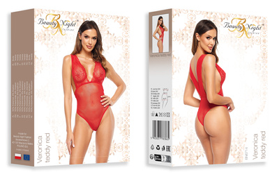 Luxury Red Bodysuit Veronica – Softness and Sensuality
