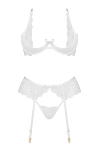 Lace White Lingerie Set Rose – Subtle Eroticism