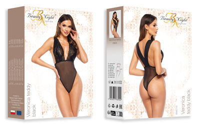 Luxury Black Bodysuit Veronica – Softness and Sensuality