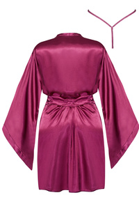 Burgundy Satin Robe Samira – Luxurious Feel on the Skin
