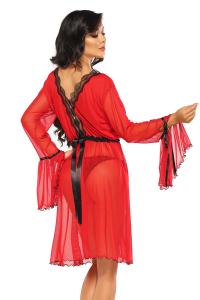 Sensual Red Tulle Robe Valentina – Perfect for Romantic Moments