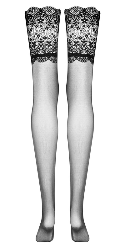 Luxury LaceObsidian Stockings for Garter Belt – Sensual Style and Elegance