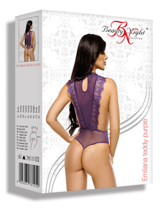 Sensual Purple Erotic Bodysuit Emiliana – Elegance and Passion