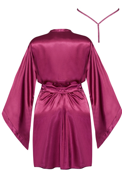 Burgundy Satin Robe Samira – Luxurious Feel on the Skin