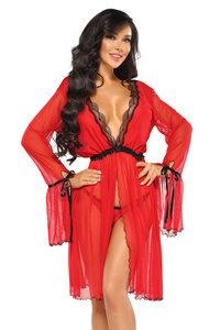 Sensual Red Tulle Robe Valentina – Perfect for Romantic Moments