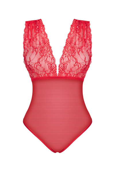 Luxury Red Bodysuit Veronica – Softness and Sensuality