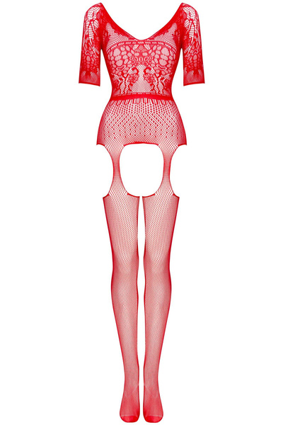 Luxury Red Lace Bodystocking Courtney – Chic and Allure
