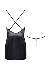 Black Satin Chemise Marinela – Elegance and Luxury for the Night