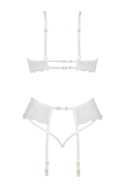 Lace White Lingerie Set Rose – Subtle Eroticism